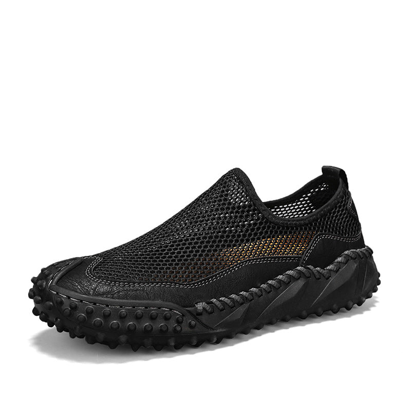 Mens Slip on Canvas Loafers Casual Shoes Sneakers Comfy Walking Slipers Shoes Pain Relief for Men Black Fashion Breathable Loafers