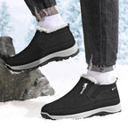 (⏰ Almost Gone!!!) Men's Outdoor Slip-on Warm Hiking Boots - Waterproof, Slip-resistant, Puncture-resistant - Arch Support, Wide Toe - Suitable for Everyday Wear and Outdoor Adventures