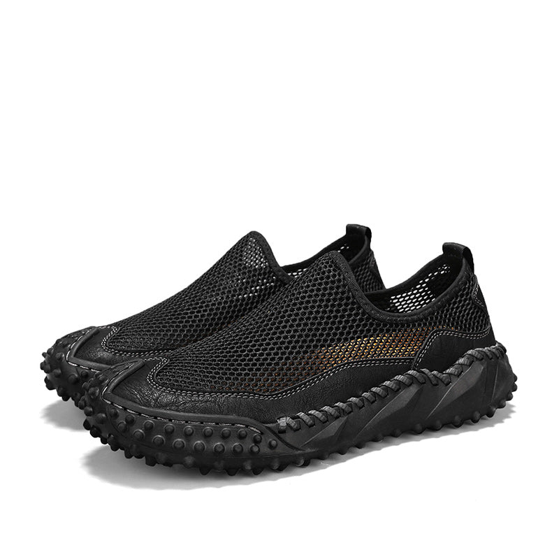 Mens Slip on Canvas Loafers Casual Shoes Sneakers Comfy Walking Slipers Shoes Pain Relief for Men Black Fashion Breathable Loafers