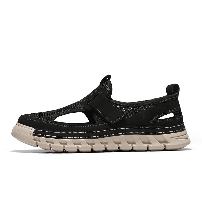 (⏳53% OFF)Men's Mesh Fisherman Sandals – Hook & Loop, Non-Slip for Wading & Fishing