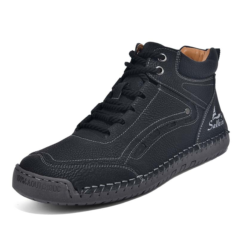 Men‘s Orthopedic Walking Boots-Slip On in Seconds; Built-in Arch Support; Wide Toe; Stable Every Step