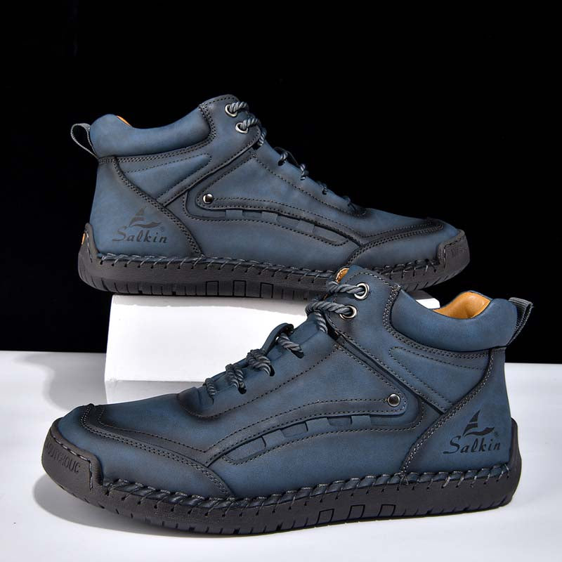 Men‘s Orthopedic Walking Boots-Slip On in Seconds; Built-in Arch Support; Wide Toe; Stable Every Step