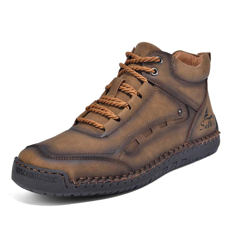 Men‘s Orthopedic Walking Boots-Slip On in Seconds; Built-in Arch Support; Wide Toe; Stable Every Step