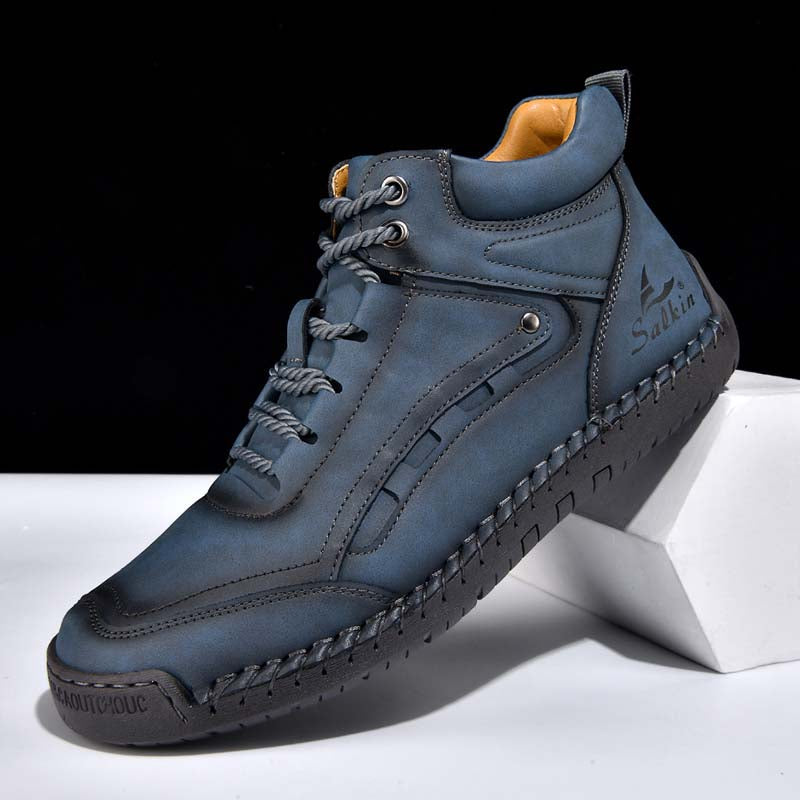 Men‘s Orthopedic Walking Boots-Slip On in Seconds; Built-in Arch Support; Wide Toe; Stable Every Step
