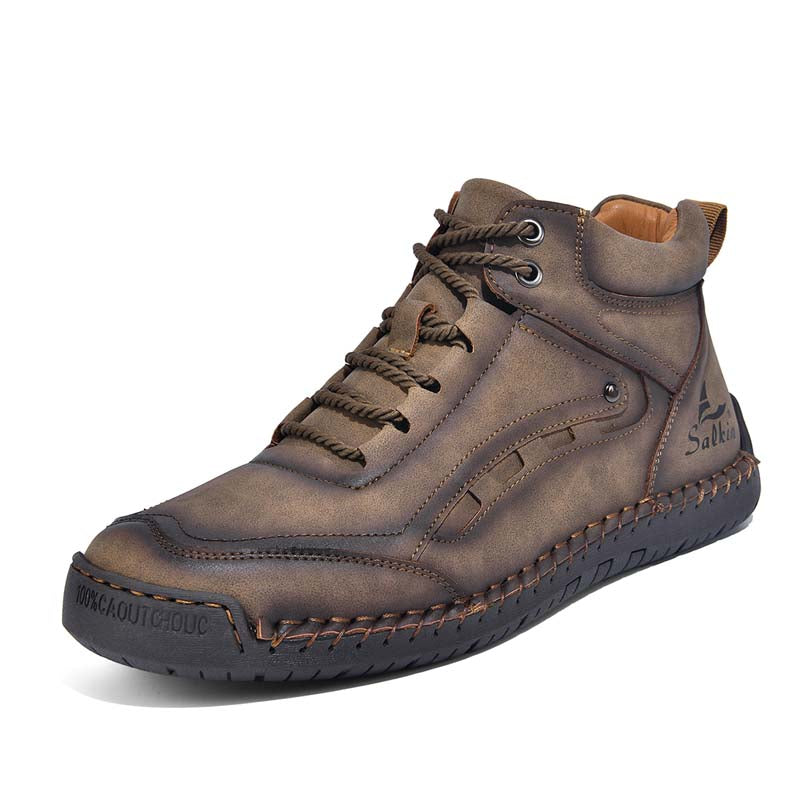 Men‘s Orthopedic Walking Boots-Slip On in Seconds; Built-in Arch Support; Wide Toe; Stable Every Step