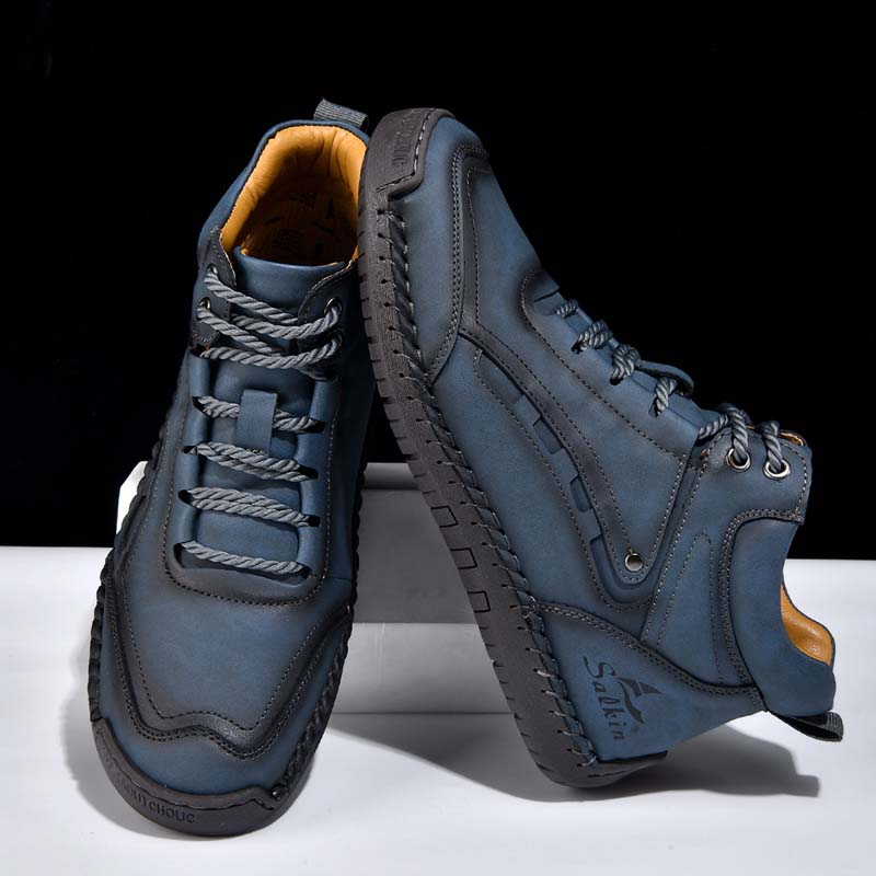 Men‘s Orthopedic Walking Boots-Slip On in Seconds; Built-in Arch Support; Wide Toe; Stable Every Step
