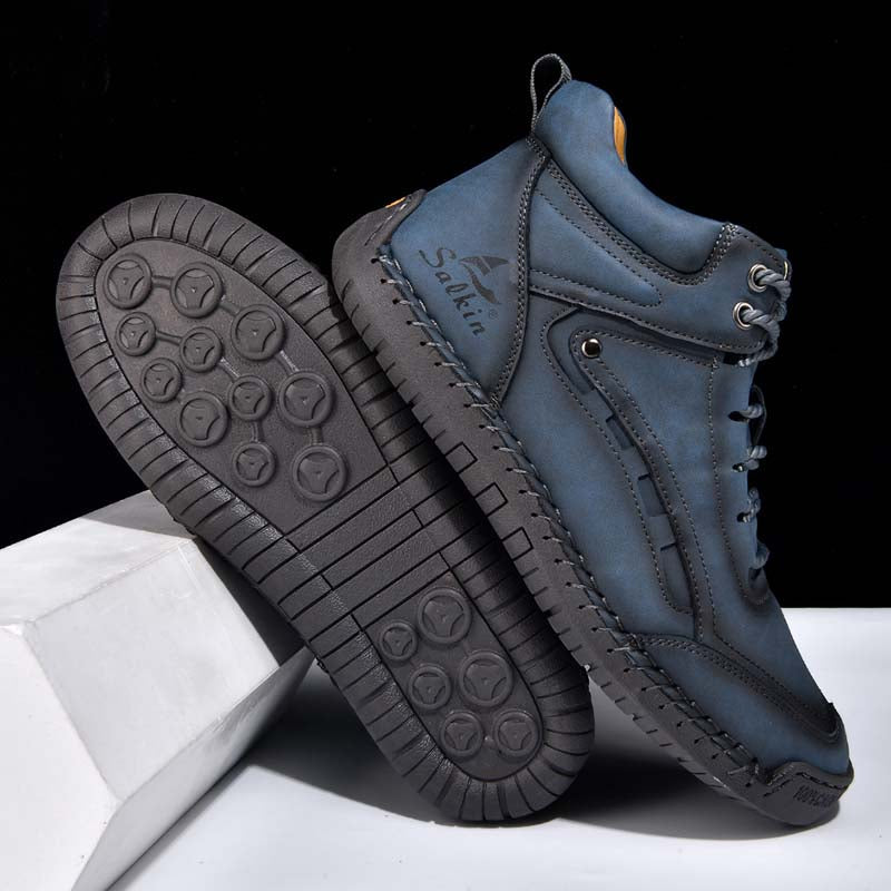 Men‘s Orthopedic Walking Boots-Slip On in Seconds; Built-in Arch Support; Wide Toe; Stable Every Step