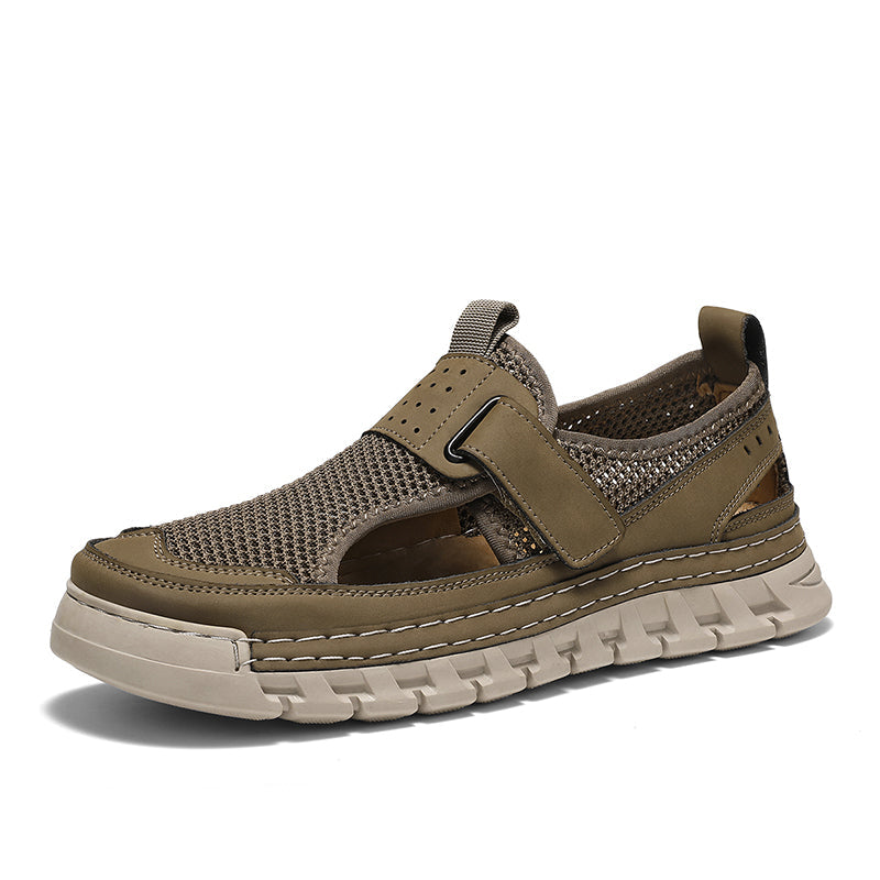 (⏳53% OFF)Men's Mesh Fisherman Sandals – Hook & Loop, Non-Slip for Wading & Fishing