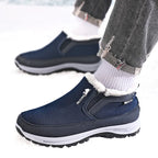 (⏰ Almost Gone!!!) Men's Outdoor Slip-on Warm Hiking Boots - Waterproof, Slip-resistant, Puncture-resistant - Arch Support, Wide Toe - Suitable for Everyday Wear and Outdoor Adventures