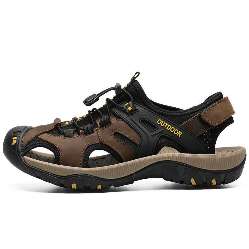 (⏳NOW ON: 53% OFF Independence Day Sale! 🔥)Men's Outdoor Sandals Sports Hiking Closed Toe Leather Athletic Sandals