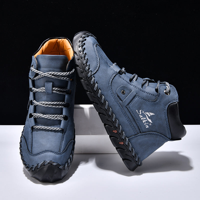 (⏰ 70% OFF – Limited Time Offer) Men’s Comfortable Orthopedic Leather Boots – Arch Support, Shock Absorbing, Wide Toe, Waterproof, Anti-Slip, Breathable, Lightweight & Handmade for Everyday & Outdoor Wear