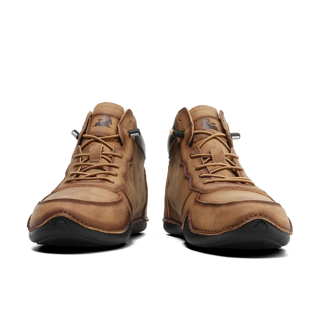 (⏰Last Day 70% OFF🔥) Men’s Mid-Top Leather Boots – Slip-On, Lightweight & Shock-Absorbing for Warehouse Work, Driving & Everyday Comfort, Durable for 3 years
