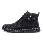 (⏰NOW ON: 70% OFF Sale! 🔥)Men’s Leather Work & Motorcycle Chukka Boots – Durable, Lightweight, Non-Slip Sole with Ankle Support for Long Rides & Long Days