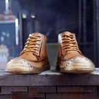 (⏰NOW ON: 70% OFF Sale! 🔥)Men’s Leather Work & Motorcycle Chukka Boots – Durable, Lightweight, Non-Slip Sole with Ankle Support for Long Rides & Long Days