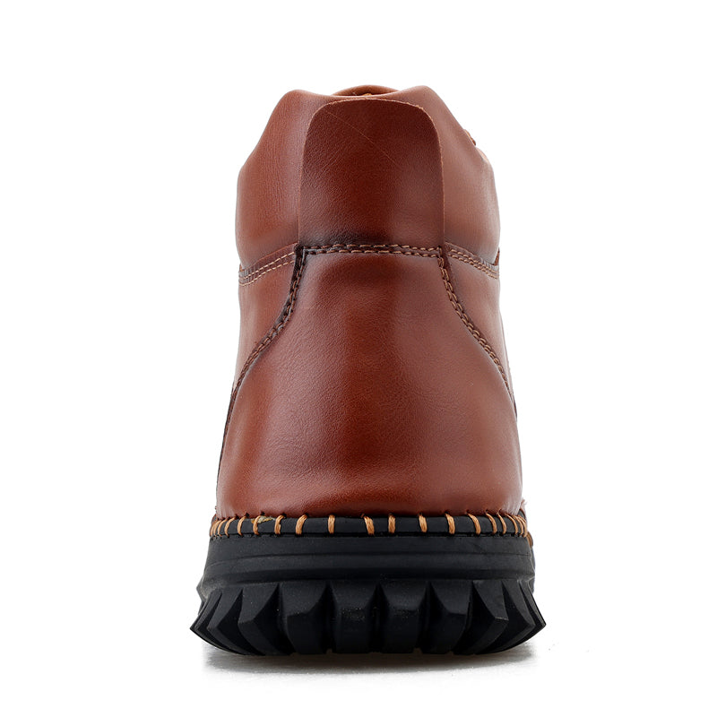 (⏰Limited Time Sale 70% OFF 🔥)Men’s Genuine Leather Hiking Boots Outdoor Casual Shoes Durable Hand-Stitched Wide Toe Work Ankle Support Walking Sneakers