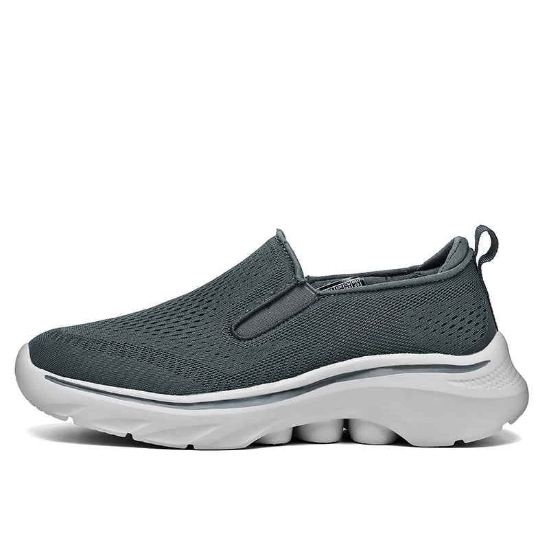 Men‘s’ Slip-On Running Walking Shoes - Zero Laces Comfort, Non-Slip Traction & Cushioned Support