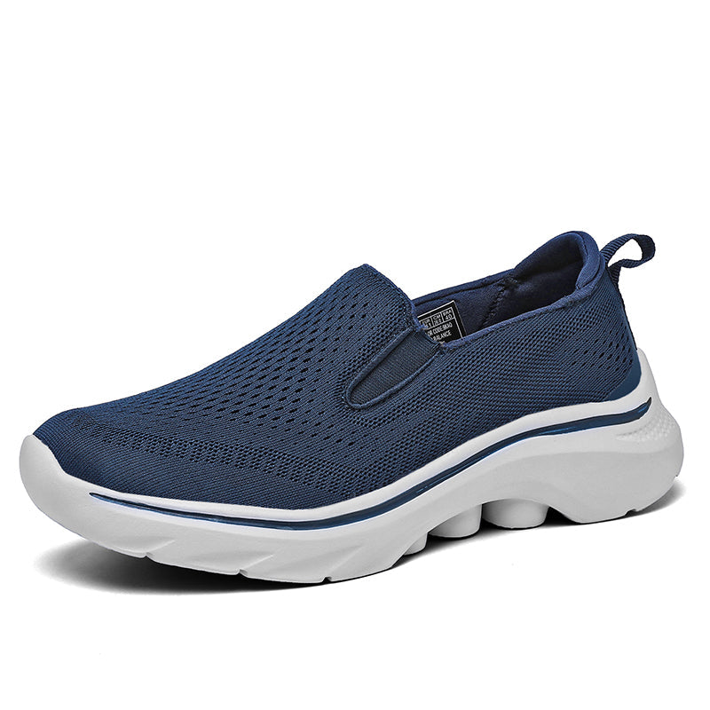 Men‘s’ Slip-On Running Walking Shoes - Zero Laces Comfort, Non-Slip Traction & Cushioned Support