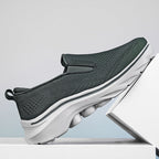 Men‘s’ Slip-On Running Walking Shoes - Zero Laces Comfort, Non-Slip Traction & Cushioned Support