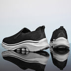 Men‘s’ Slip-On Running Walking Shoes - Zero Laces Comfort, Non-Slip Traction & Cushioned Support