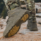 (🔥Last Day Promotion 70% OFF 🎁) Men’s Leather Hiking and Work Boots, Waterproof Lightweight Orthopedic Comfort, Slip Resistant Anti Puncture, Shock Absorbing Arch and Ankle Support, for Wet Trails Construction and Long Walks