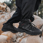 (🔥Last Day Promotion 70% OFF 🎁) Men’s Leather Hiking and Work Boots, Waterproof Lightweight Orthopedic Comfort, Slip Resistant Anti Puncture, Shock Absorbing Arch and Ankle Support, for Wet Trails Construction and Long Walks