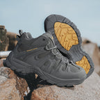 (🔥Last Day Promotion 70% OFF 🎁) Men’s Leather Hiking and Work Boots, Waterproof Lightweight Orthopedic Comfort, Slip Resistant Anti Puncture, Shock Absorbing Arch and Ankle Support, for Wet Trails Construction and Long Walks