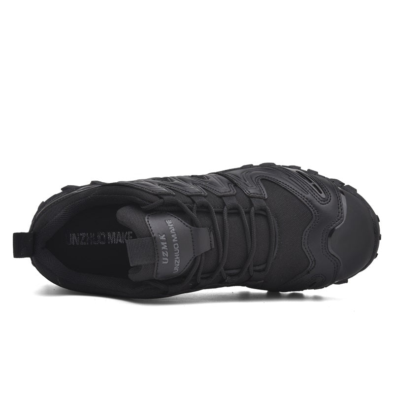 Men’s Lightweight Hiking/Work Shoes — Multi-Terrain Slip-Resistant, Breathable Quick-Dry Mesh, Shock-Absorbing Arch Support, Wide Protective Toe & Ankle Support