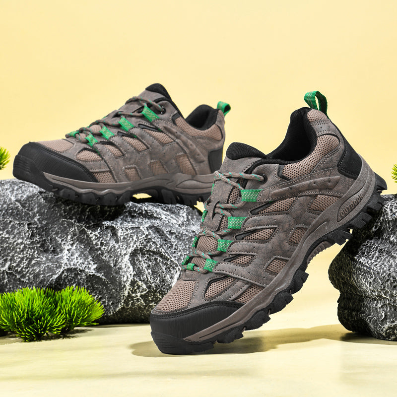 Men's Outdoor Hiking Work Boots - Slip-Resistant & Abrasion-Proof for Mountain/Construction