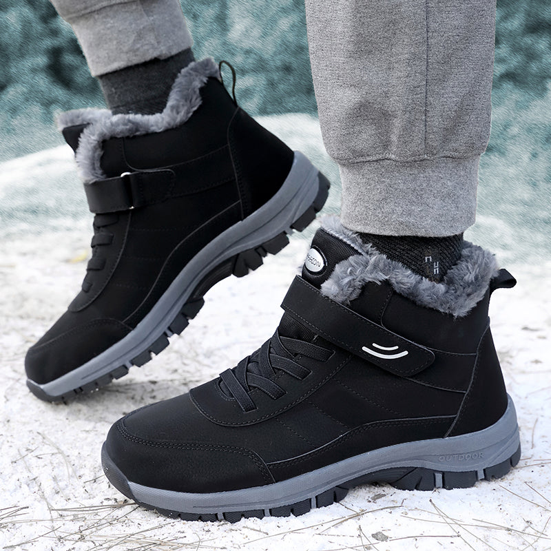 Men’s Waterproof Winter Boots | Warm Lining, Non-Slip Sole, Wide Fit