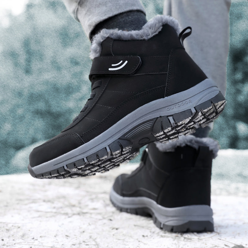 Men’s Waterproof Winter Boots | Warm Lining, Non-Slip Sole, Wide Fit