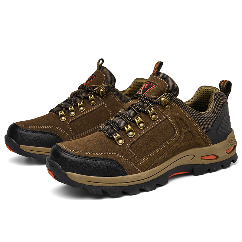 Men’s Waterproof Non-Slip Hiking & Work Shoes — Wide Fit, Arch Support