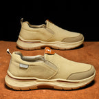 Men’s Slip-On Walking Shoes – Lightweight Cushioned Sole, Waterproof Mesh, Wide Toe Box, Arch Support & Non-Slip Traction
