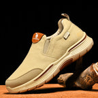 Men’s Slip-On Walking Shoes – Lightweight Cushioned Sole, Waterproof Mesh, Wide Toe Box, Arch Support & Non-Slip Traction