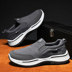 Men’s Slip-On Walking Shoes – Lightweight Cushioned Sole, Waterproof Mesh, Wide Toe Box, Arch Support & Non-Slip Traction