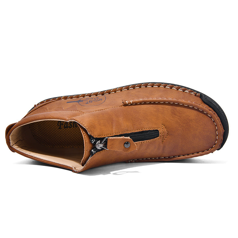 Men's Vintage Outdoor Work Boots – Orthopedic Comfort, Handcrafted Stitching, Waterproof & Non-Slip, Relieves Foot Pain