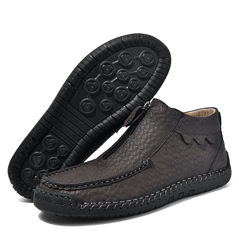 Men's Vintage Outdoor Work Boots – Orthopedic Comfort, Handcrafted Stitching, Waterproof & Non-Slip, Relieves Foot Pain