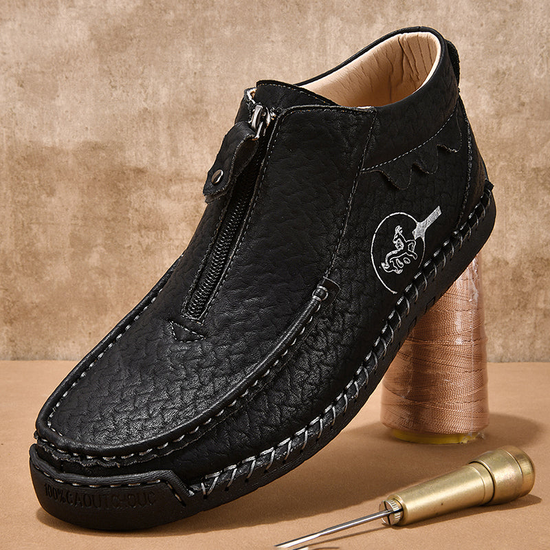 Men's Vintage Outdoor Work Boots – Orthopedic Comfort, Handcrafted Stitching, Waterproof & Non-Slip, Relieves Foot Pain