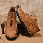 Men's Vintage Outdoor Work Boots – Orthopedic Comfort, Handcrafted Stitching, Waterproof & Non-Slip, Relieves Foot Pain