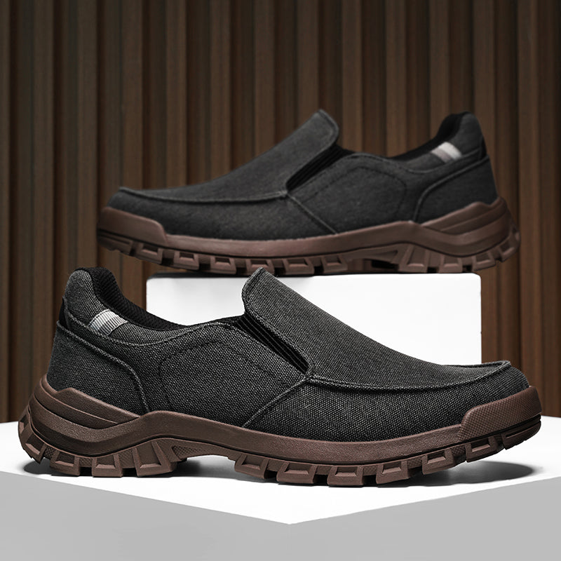 Men's Comfortable Non-Slip Pigskin Slip-On Casual Walking Shoes Outdoor Sports Shoes
