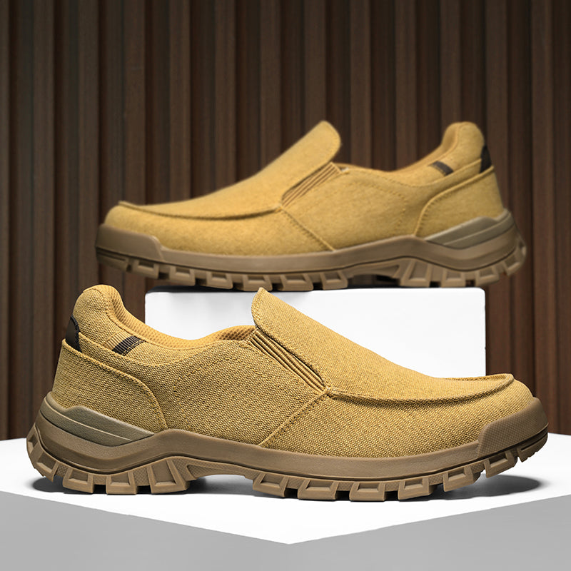Men's Comfortable Non-Slip Pigskin Slip-On Casual Walking Shoes Outdoor Sports Shoes