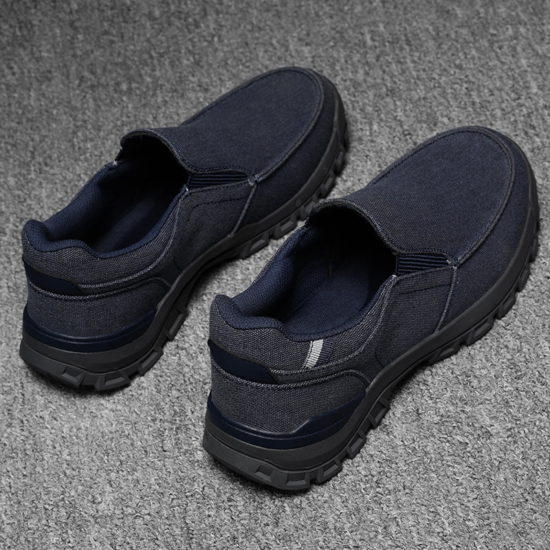 Men's Comfortable Non-Slip Pigskin Slip-On Casual Walking Shoes Outdoor Sports Shoes