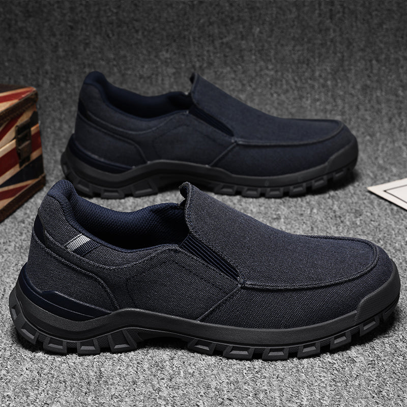 Men's Comfortable Non-Slip Pigskin Slip-On Casual Walking Shoes Outdoor Sports Shoes