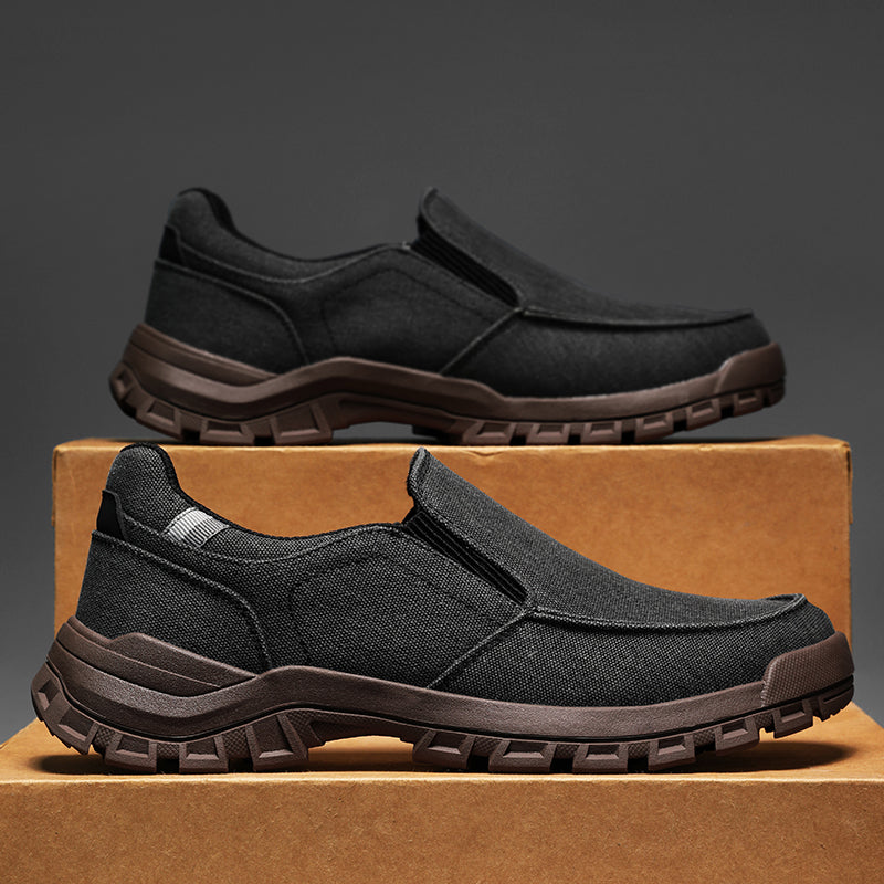 Men's Comfortable Non-Slip Pigskin Slip-On Casual Walking Shoes Outdoor Sports Shoes