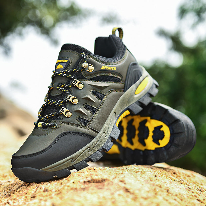 Men's Outdoor Hiking Work Boots - Slip-Resistant & Abrasion-Proof for Mountain/Construction