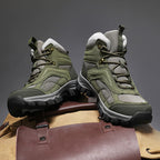 Men's Waterproof Hiking Boots - Breathable Quick-Dry Upper,Mountain Trekking & Outdoor Adventures | All-Terrain Grip & Abrasion-Proof