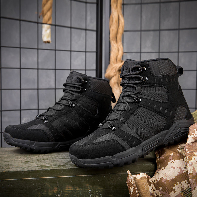 Men’s Tactical Work & Hiking Boots – High Ankle Support, Slip-Resistant, All-Day Pain Relief Comfort