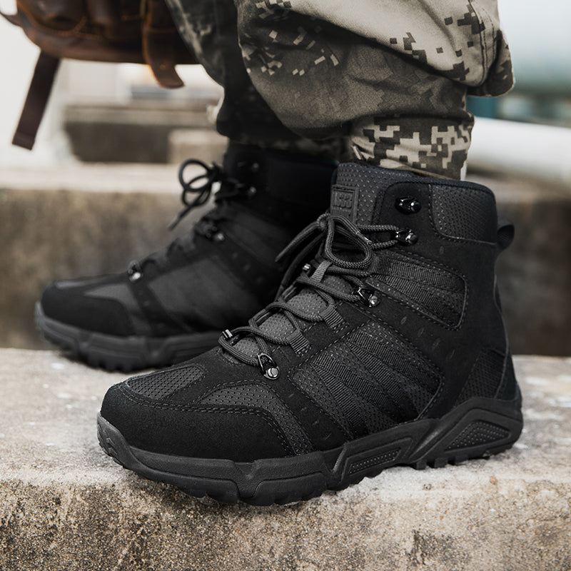 Men’s Tactical Work & Hiking Boots – High Ankle Support, Slip-Resistant, All-Day Pain Relief Comfort
