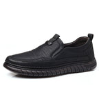 Slip-On Genuine Leather Loafers: Breathable Soft Calfskin, Cloud Cushion Sole for Driving & Business Casual