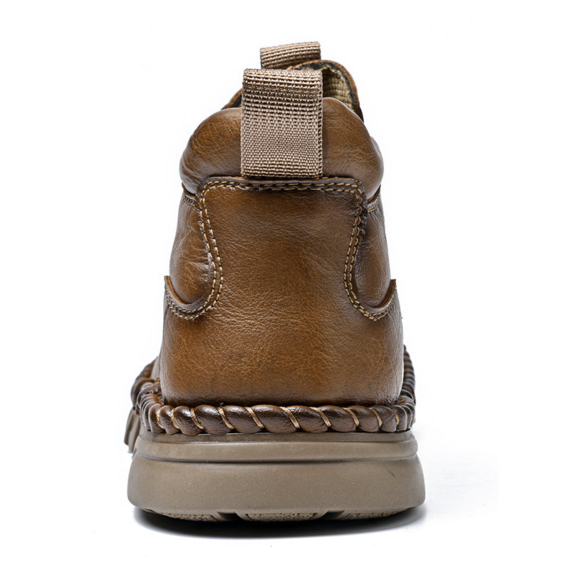 Limited Time Sale 70% OFF – Men’s Retro Leather Zip Boots Built for Comfort, Wide Toe, Arch Support, Pressure Relief, Waterproof for Every Season