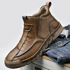 Limited Time Sale 70% OFF – Men’s Retro Leather Zip Boots Built for Comfort, Wide Toe, Arch Support, Pressure Relief, Waterproof for Every Season